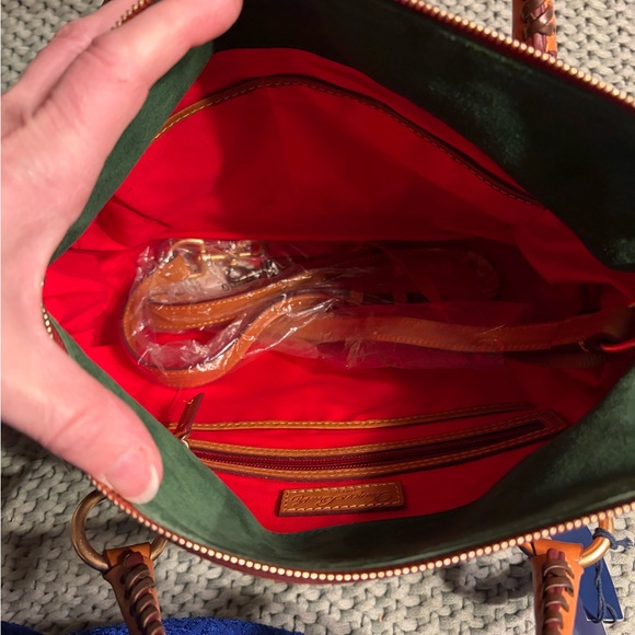 Dooney & Bourke Orange Leather Satchel - Picture 5 of 5